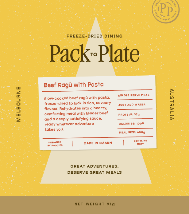 Beef Ragù with Pasta packaging